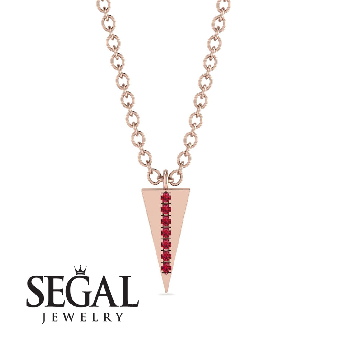 Triangle Ruby Necklace - Brynn No. 11