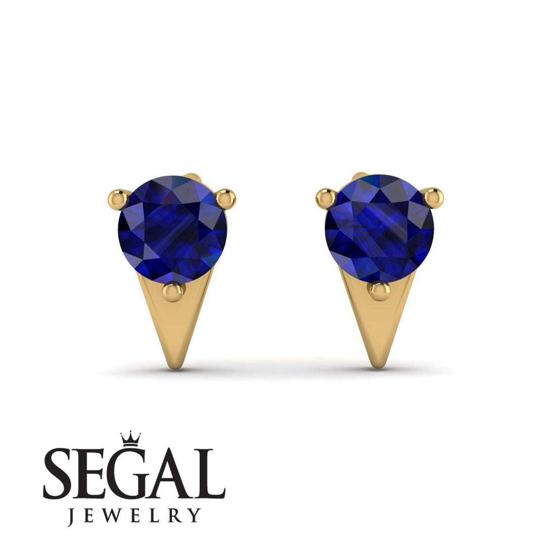 Triangle Sapphire Earrings - Aisha No. 13