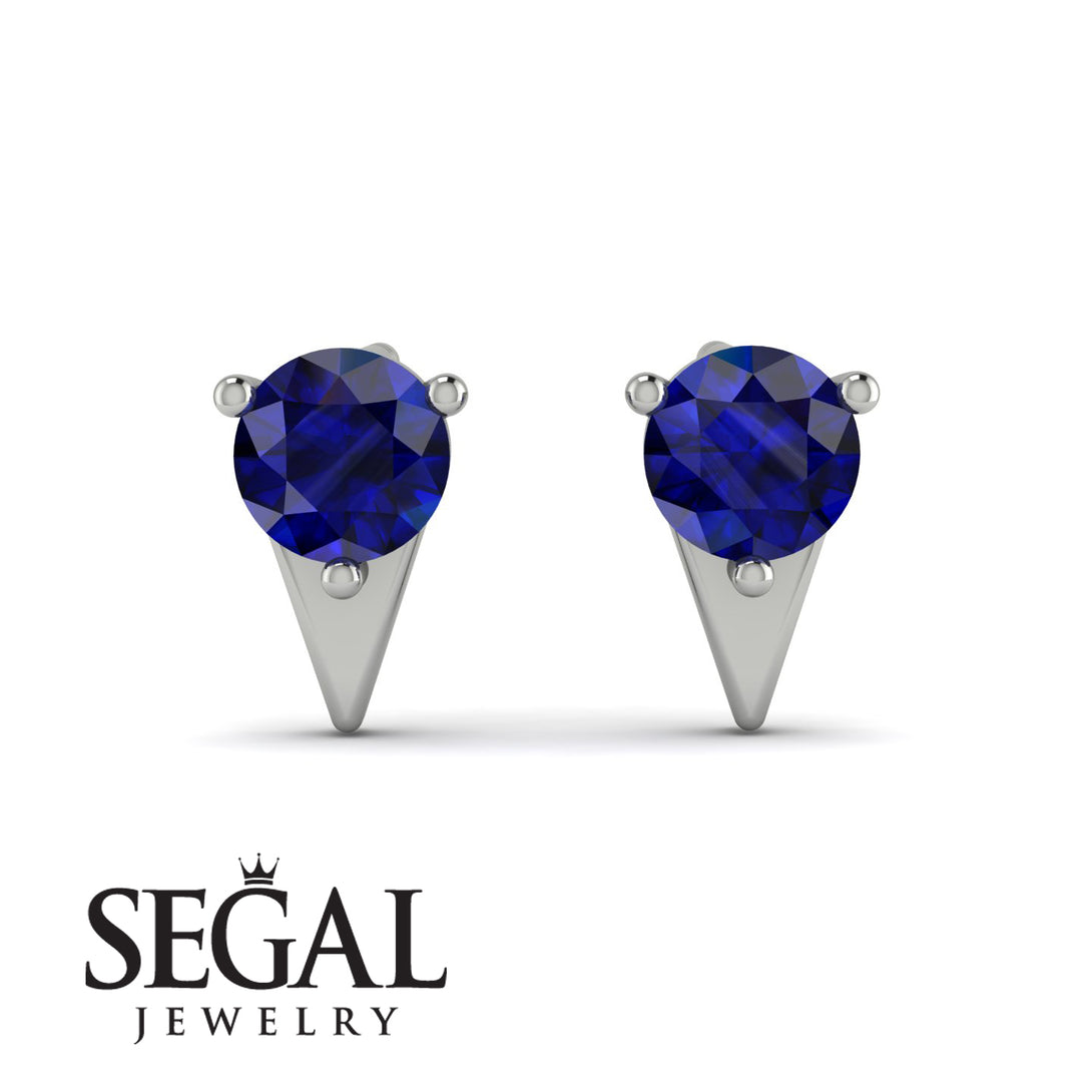 Triangle Sapphire Earrings - Aisha No. 15