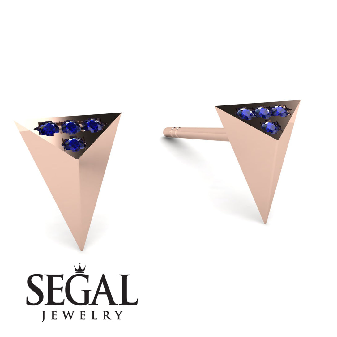 Triangle Sapphire Earrings - Livia No. 14