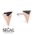 Triangle Sapphire Earrings - Livia No. 14