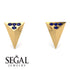 Triangle Sapphire Earrings - Livia No. 13