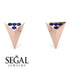 Triangle Sapphire Earrings - Livia No. 14