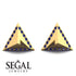 Triangle Sapphire Earrings Geometrical - Milan No. 13