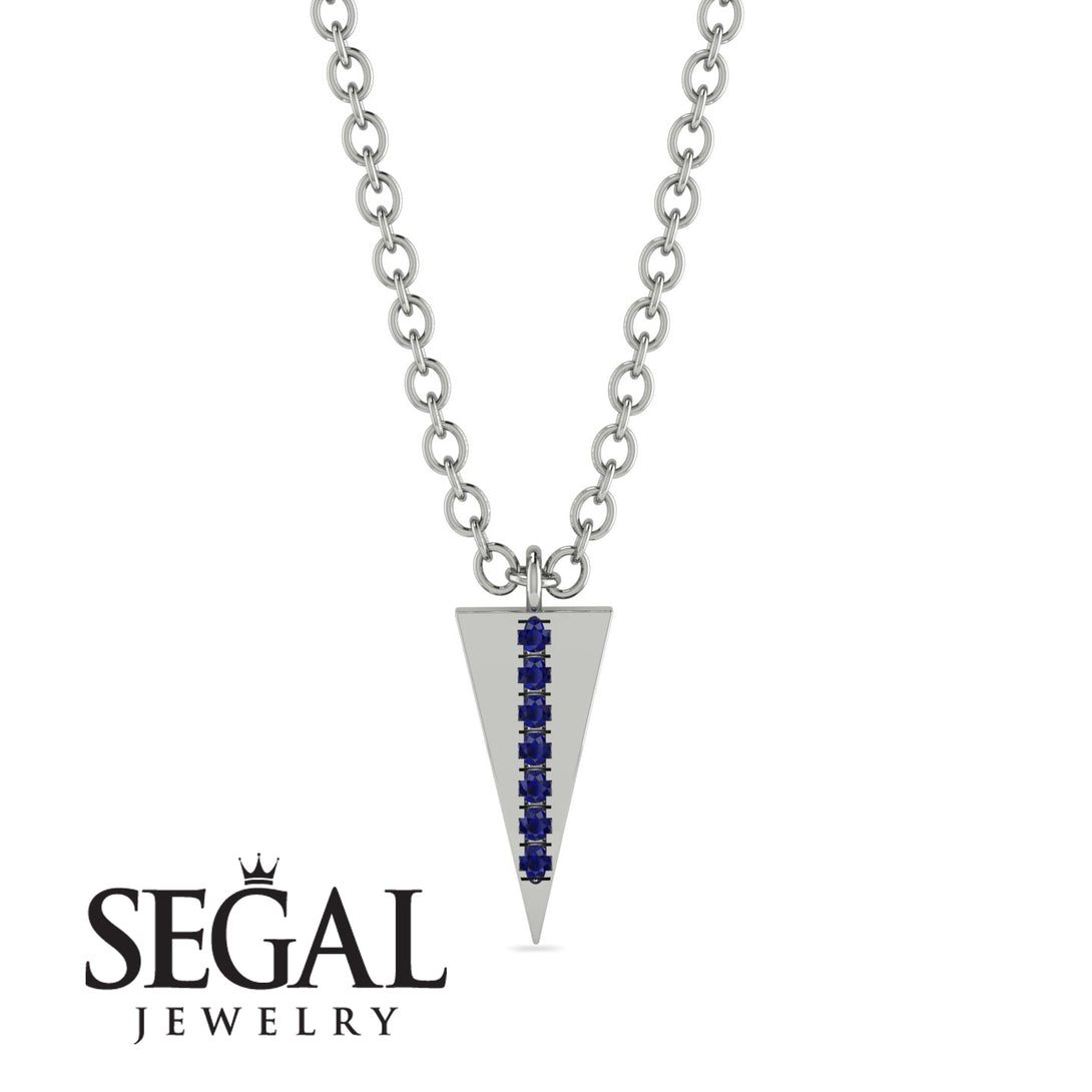 Triangle Sapphire Necklace - Brynn No. 15