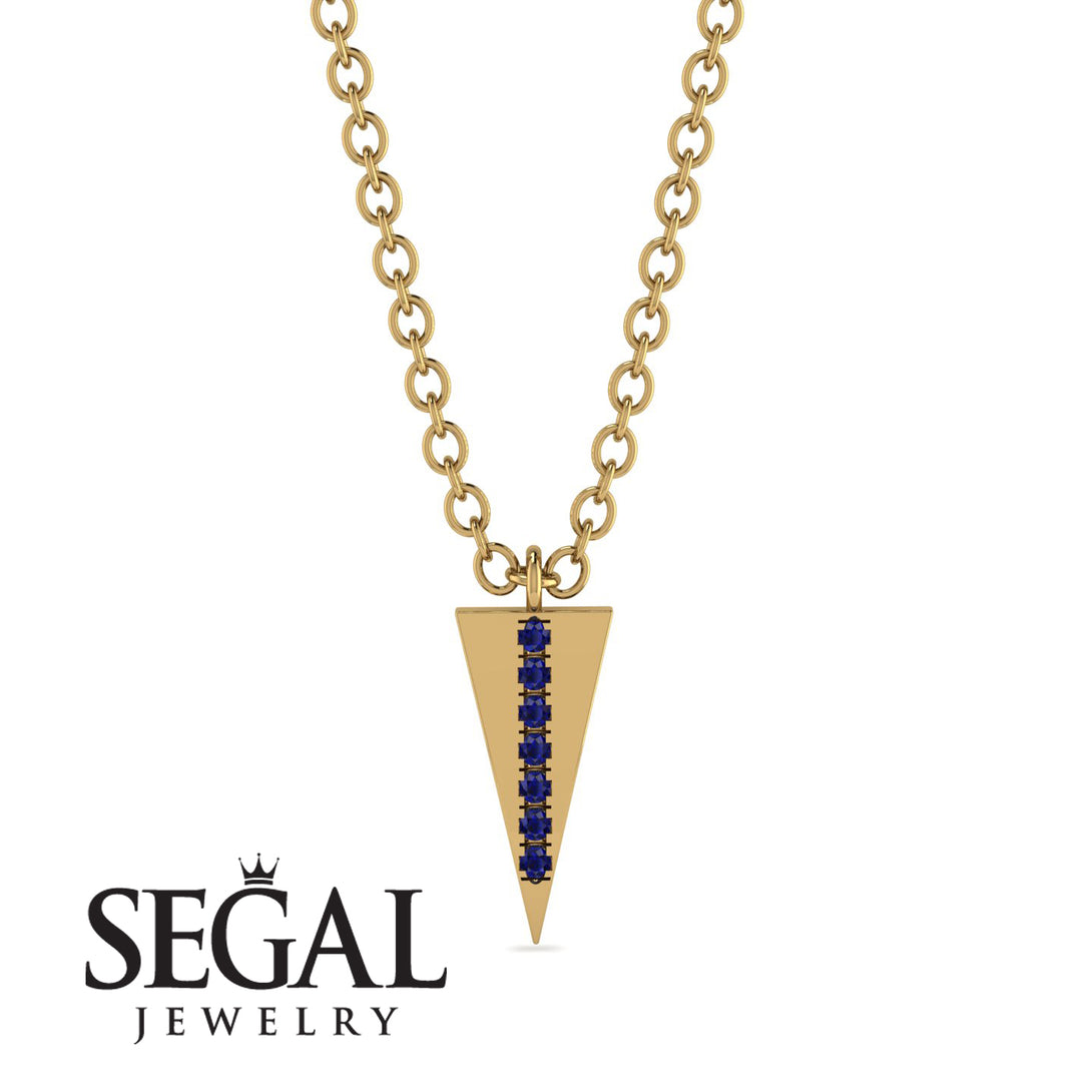 Triangle Sapphire Necklace - Brynn No. 13
