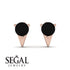 Triangle Black Diamond Earrings - Aisha No. 8
