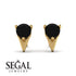 Triangle Black Diamond Earrings - Aisha No. 7