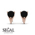 Triangle Black Diamond Earrings - Aisha No. 8