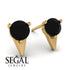 Triangle Black Diamond Earrings - Aisha No. 7