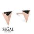 Triangle Black Diamond Earrings - Livia No. 8