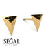 Triangle Black Diamond Earrings - Livia No. 7