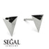 Triangle Black Diamond Earrings - Livia No. 9