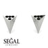 Triangle Black Diamond Earrings - Livia No. 9