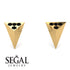 Triangle Black Diamond Earrings - Livia No. 7