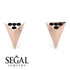 Triangle Black Diamond Earrings - Livia No. 8