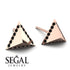 Triangle Black Diamond Earrings Geometrical - Milan No. 8 image 2