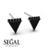 Triangle Black Diamond Earrings Stud - Kairi No. 9 image 5
