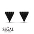 Triangle Black Diamond Earrings Stud - Kairi No. 9 image 2