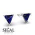 Triangle Cut Sapphire Earrings - Clementine No. 15