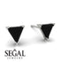 Triangle Cut Black Diamond Earrings - Clementine No. 9 image 2