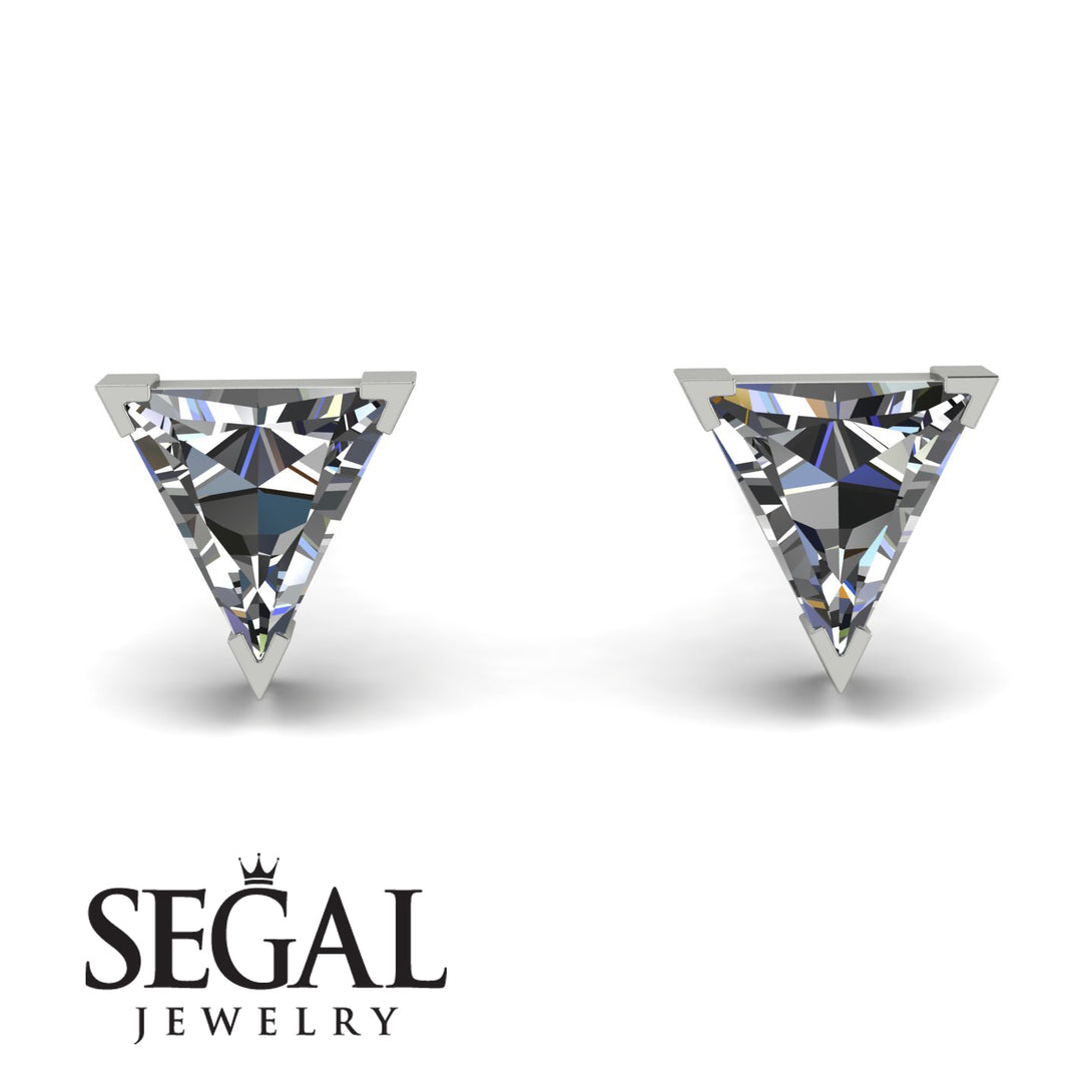 Triangle Cut Diamond Earrings - Clementine No. 3