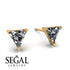 Triangle Cut Diamond Earrings - Clementine No. 1