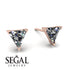 Triangle Cut Diamond Earrings - Clementine No. 2