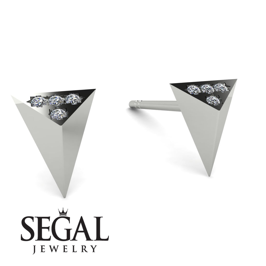 Triangle Diamond Earrings - Livia No. 3