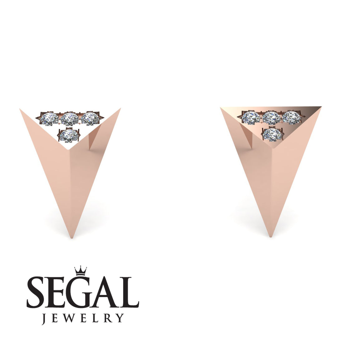 Triangle Diamond Earrings - Livia No. 2