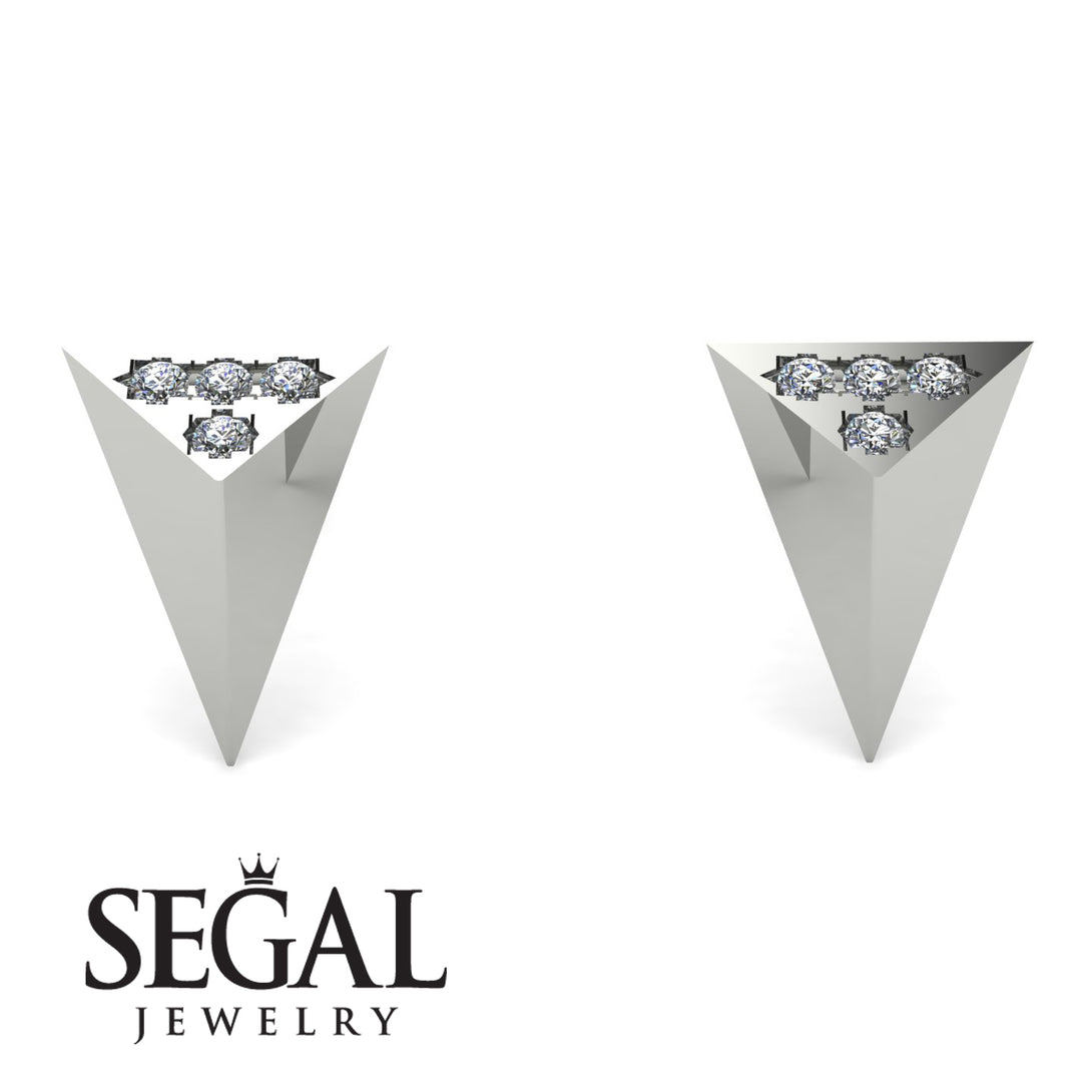 Triangle Diamond Earrings - Livia No. 3
