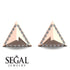 Triangle Diamond Earrings Geometrical - Milan No. 2