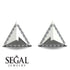 Triangle Diamond Earrings Geometrical - Milan No. 3