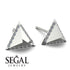 Triangle Diamond Earrings Geometrical - Milan No. 3
