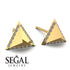 Triangle Diamond Earrings Geometrical - Milan No. 1