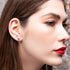 Triangle Ruby Earrings Geometrical - Milan No. 12
