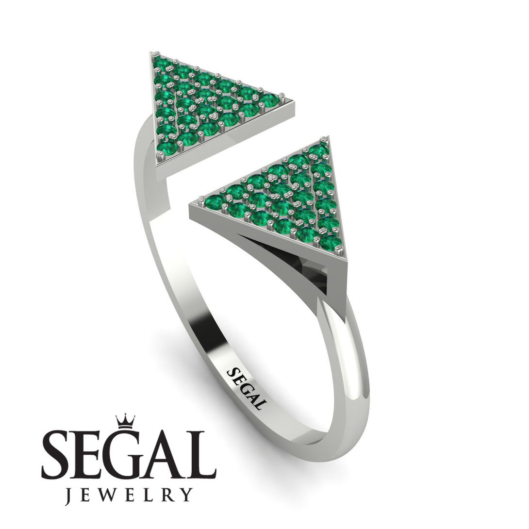 Triangle Open Emerald Ring - Hope No. 6