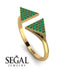 Triangle Open Emerald Ring - Hope No. 4