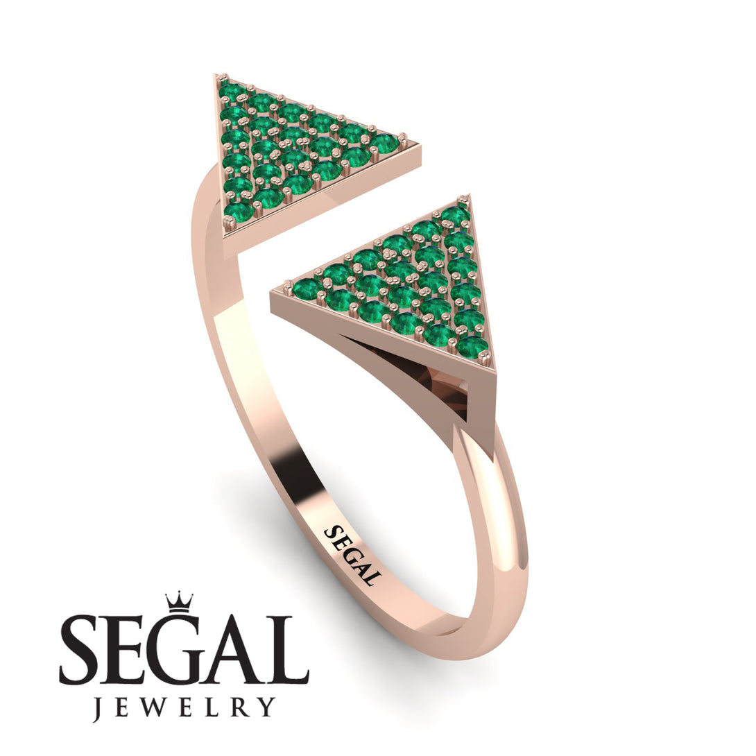 Triangle Open Emerald Ring - Hope No. 5