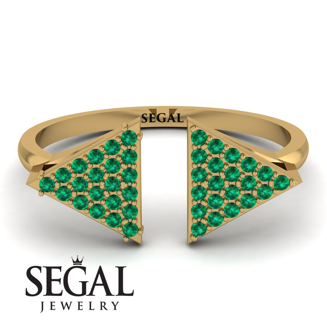 Triangle Open Emerald Ring - Hope No. 4