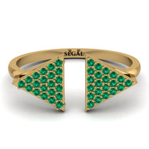 Triangle Open Emerald Ring - Hope No. 4 image 1