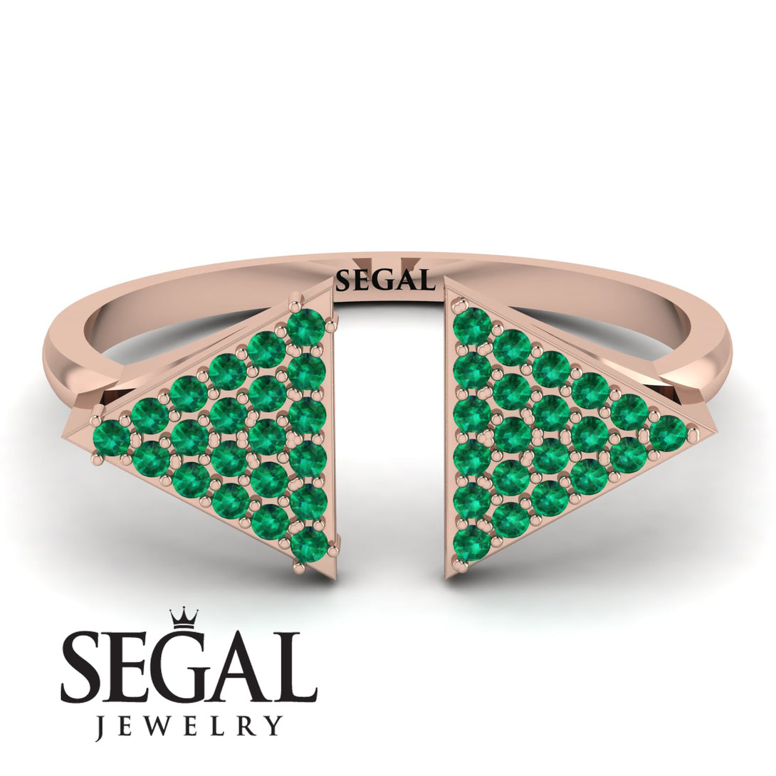 Triangle Open Emerald Ring - Hope No. 5