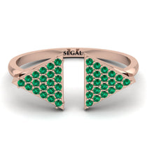 Triangle Open Emerald Ring - Hope No. 5 image 1