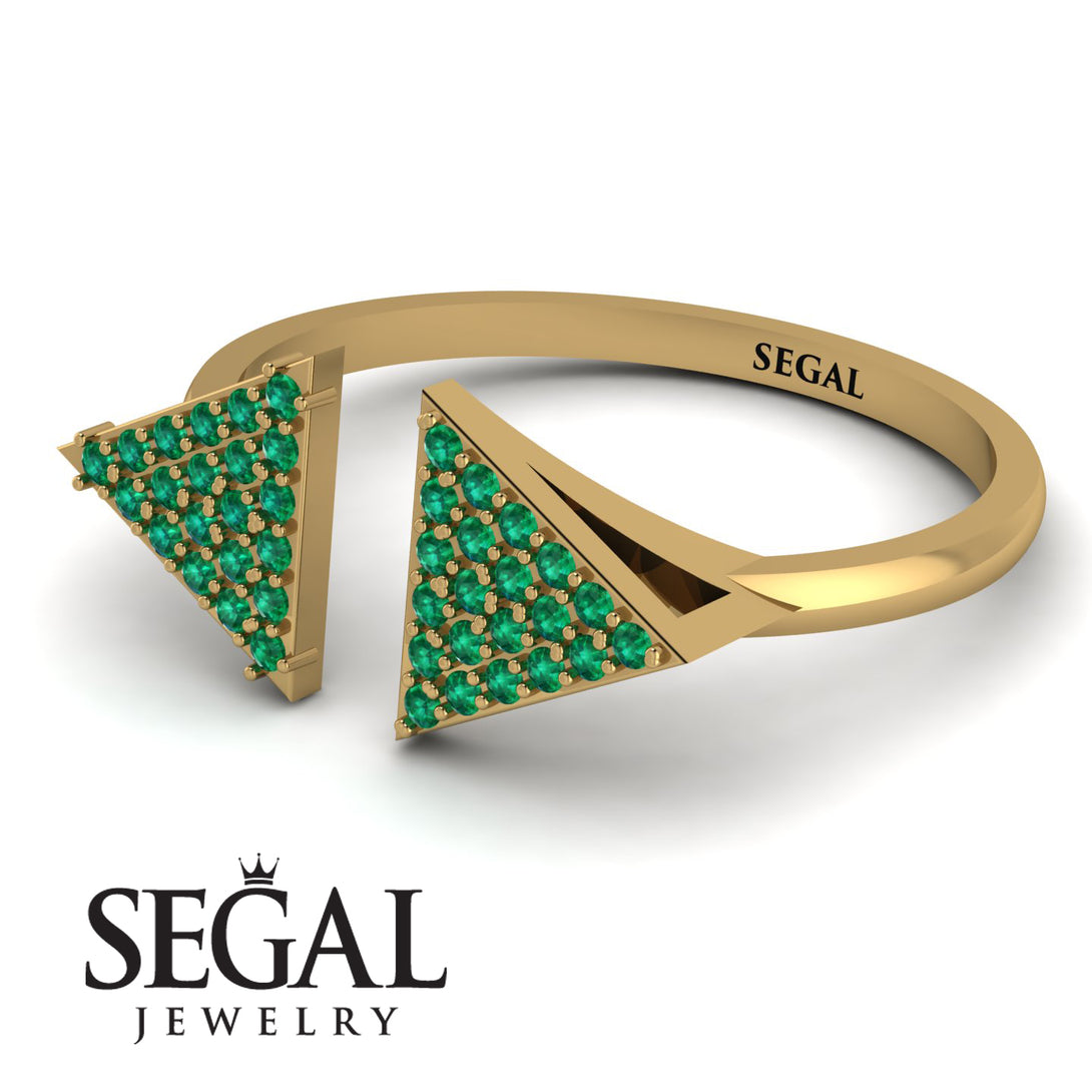 Triangle Open Emerald Ring - Hope No. 4