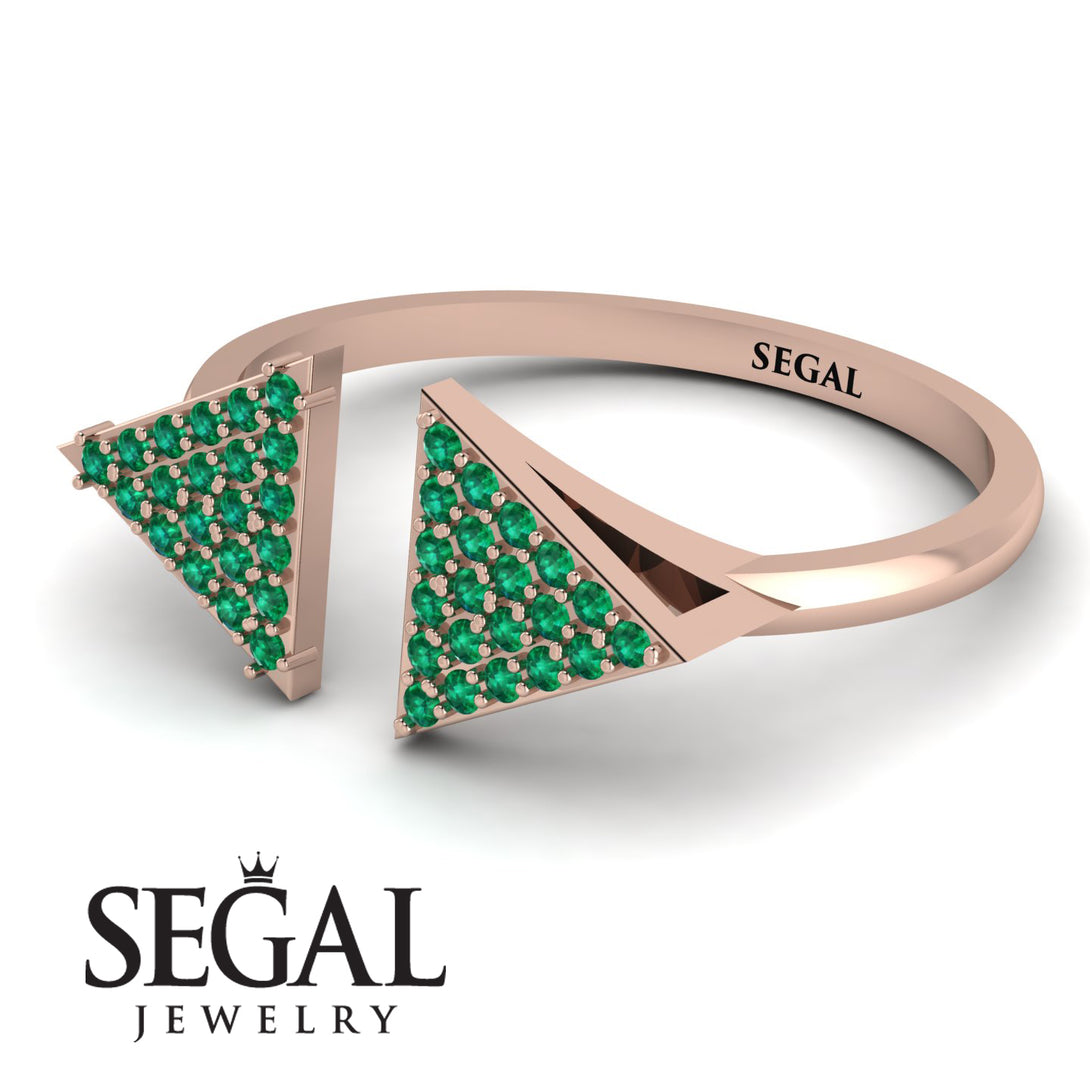 Triangle Open Emerald Ring - Hope No. 5