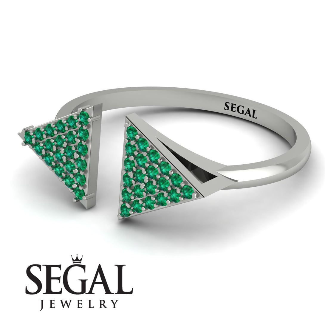 Triangle Open Emerald Ring - Hope No. 6