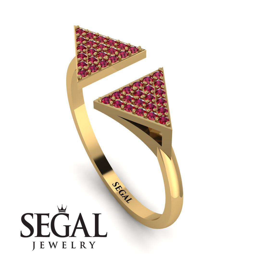 Triangle Open Ruby Ring - Hope No. 10