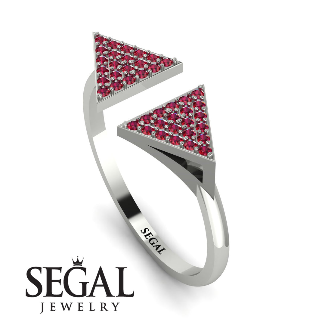 Triangle Open Ruby Ring - Hope No. 12