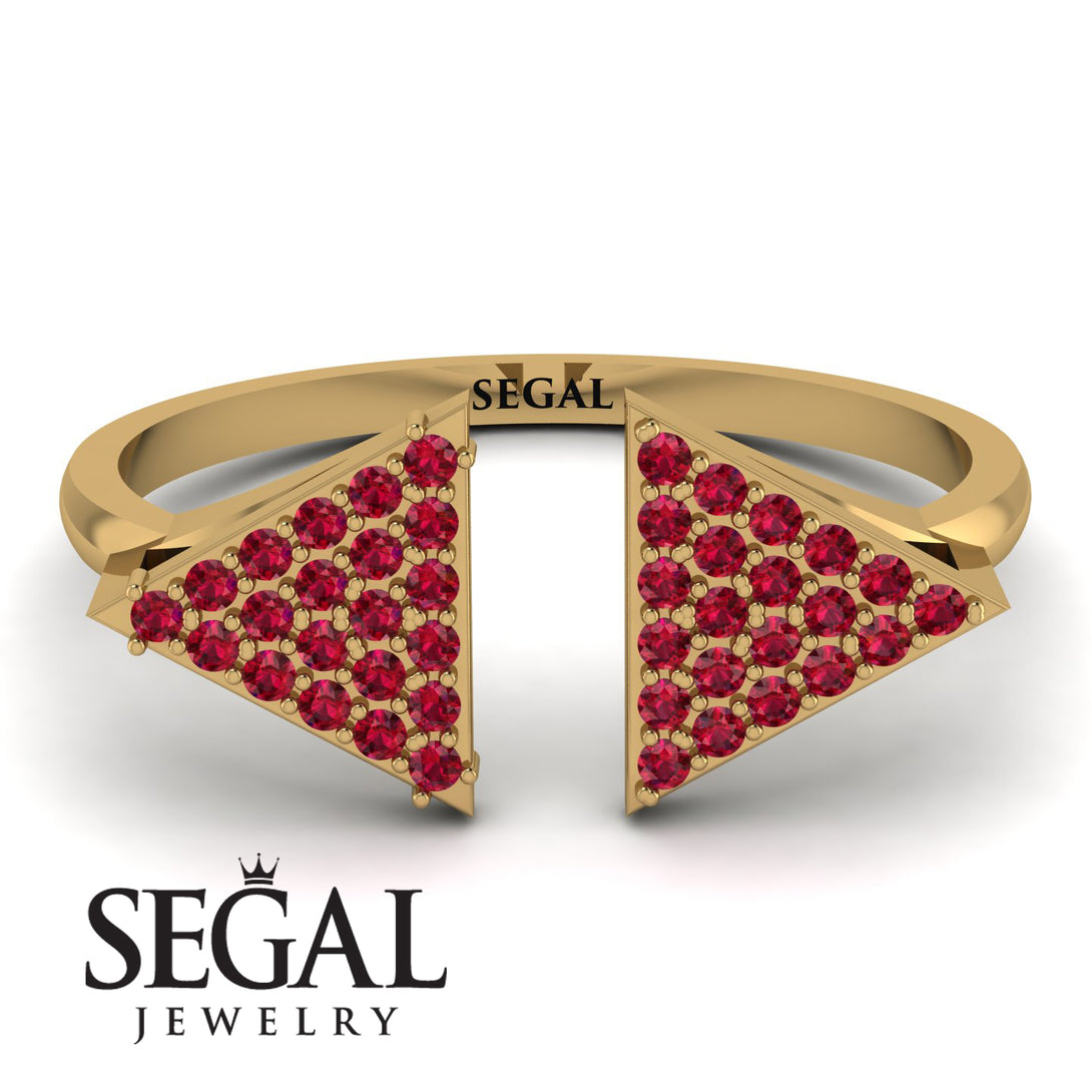 Triangle Open Ruby Ring - Hope No. 10
