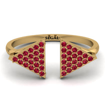 Triangle Open Ruby Ring - Hope No. 10 image 1